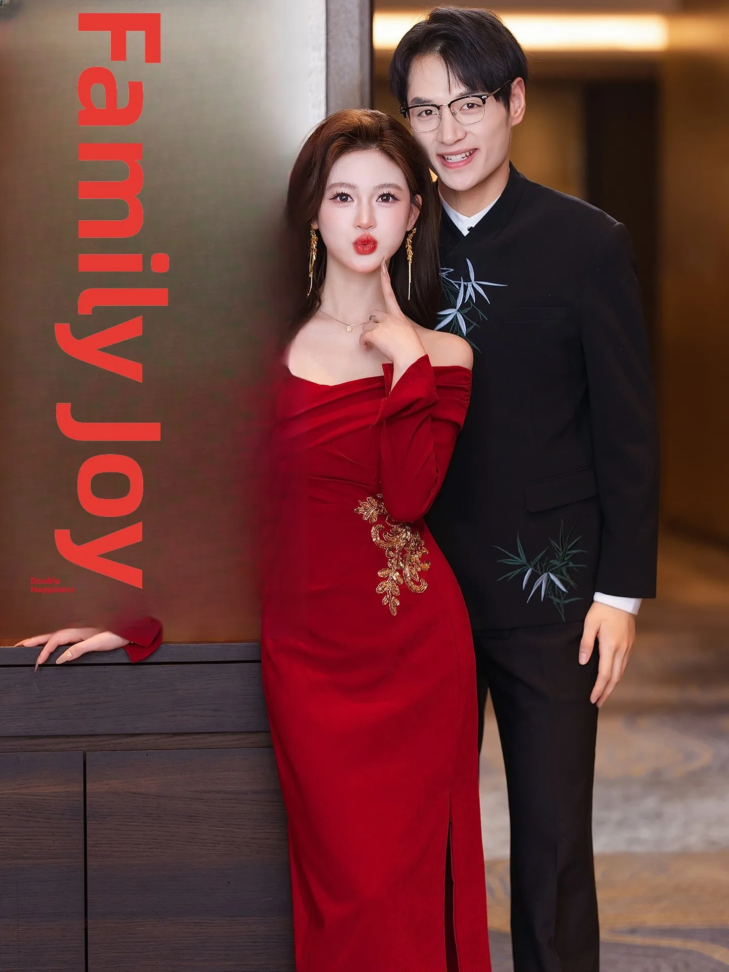 

Red One-oulder Long-Sve Wedding Dr Ele Faionable Cusizable Bridal Gown for Small Stature Women Beautiful Sen...