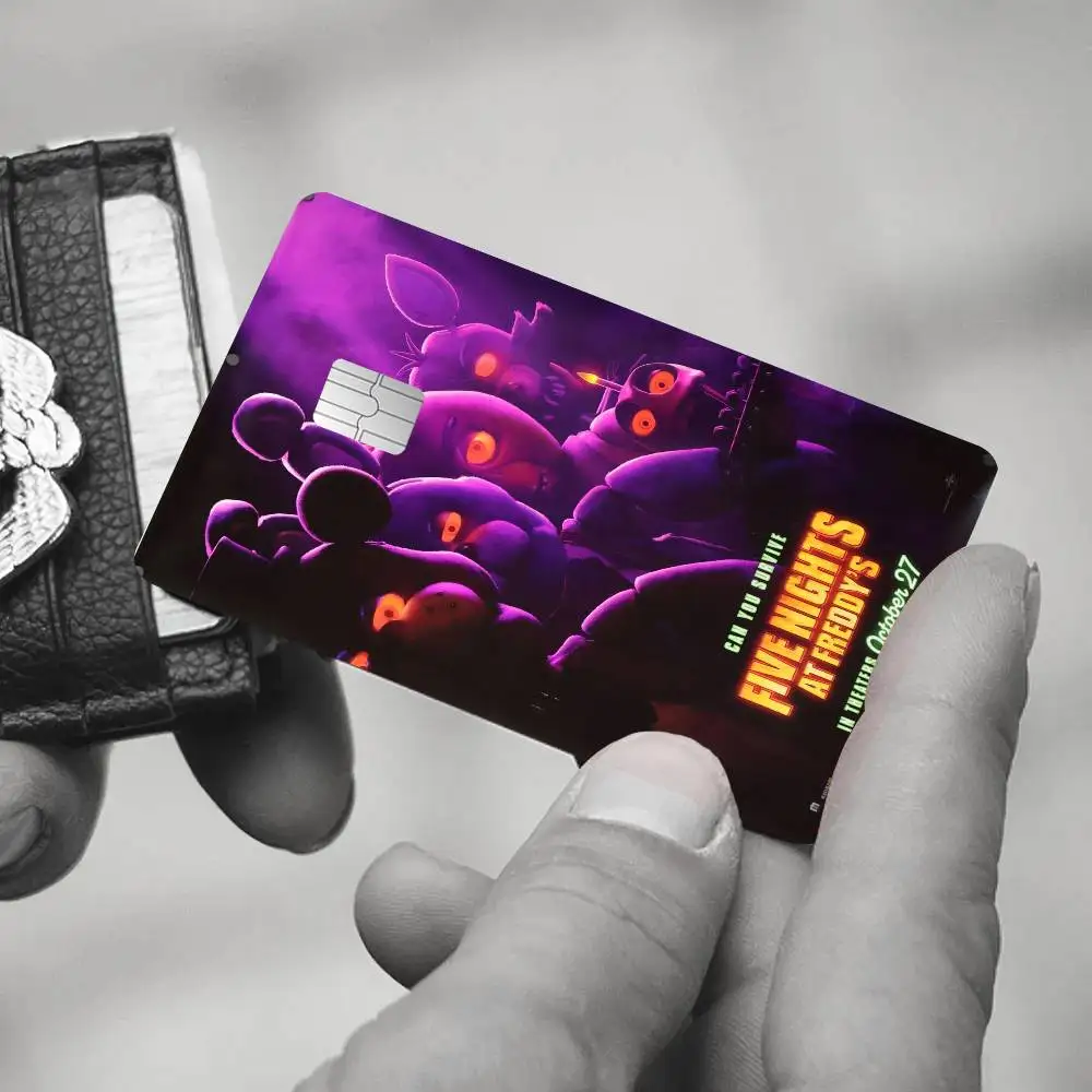 FNAF Five-nights-At-Freddy Anime Spend or Save Funny Shell On Off Ultra Thin Sticker Skin Cover Film for Debit Credit Card