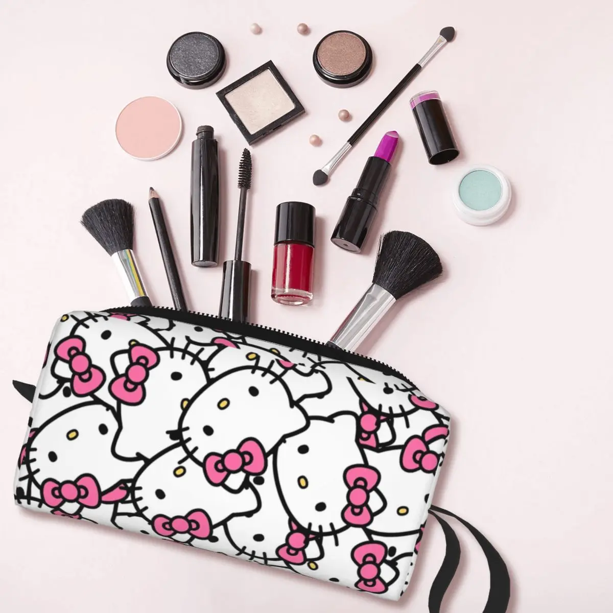 Hello Kitty-Trousse Cosmétique pour Femme, Trousse de Maquillage, Dessin Animé, Voyage 03/Toilette, EvaluMerch