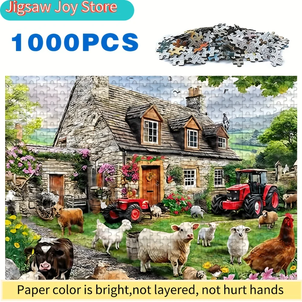 ปริศนาสำหรับผู้ใหญ่ 500/1000 ชิ้น คุณภาพสูง เกมครอบครัวที่สนุกสนานเพื่อคลายเครียด เหมาะสำหรับวันเกิด คริสต์มาส ฮาโลวีน