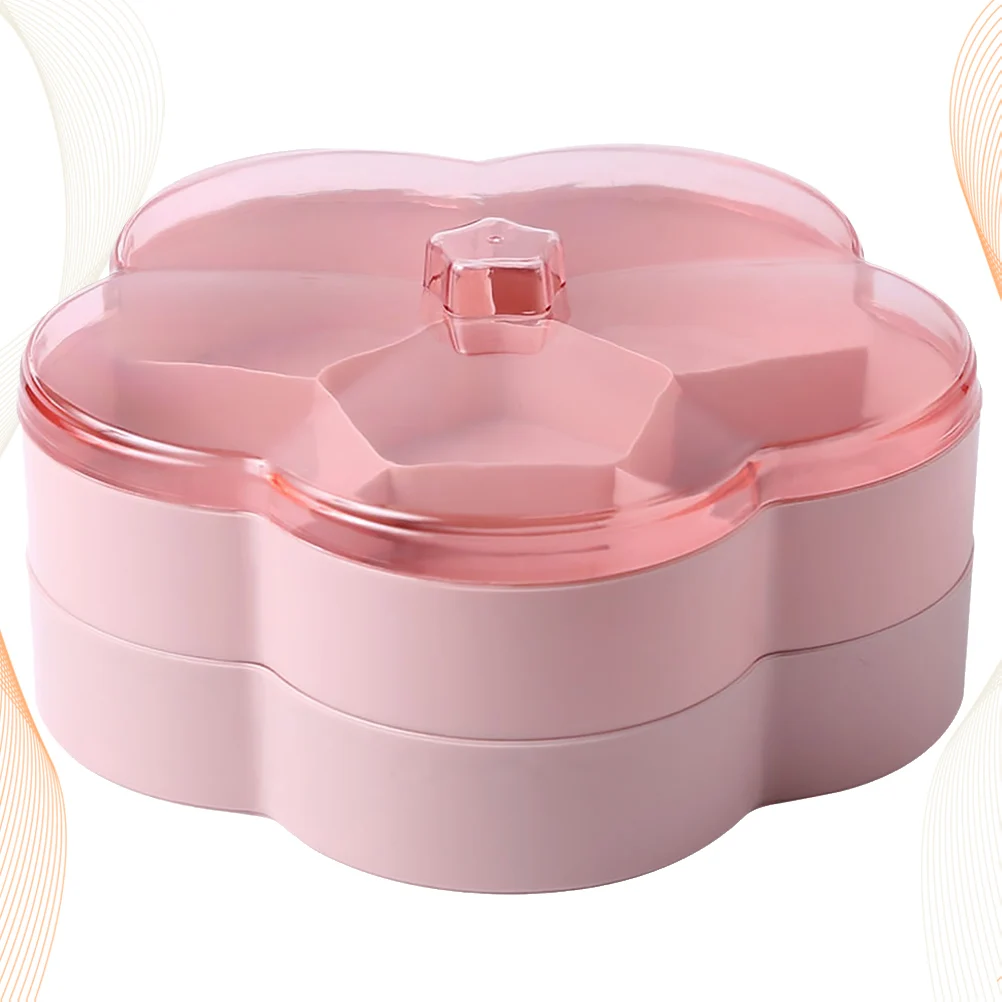

Candy Box Dried Fruit Tray Snack Trays with Lid Platter Transparent Storage Containers Portable Household