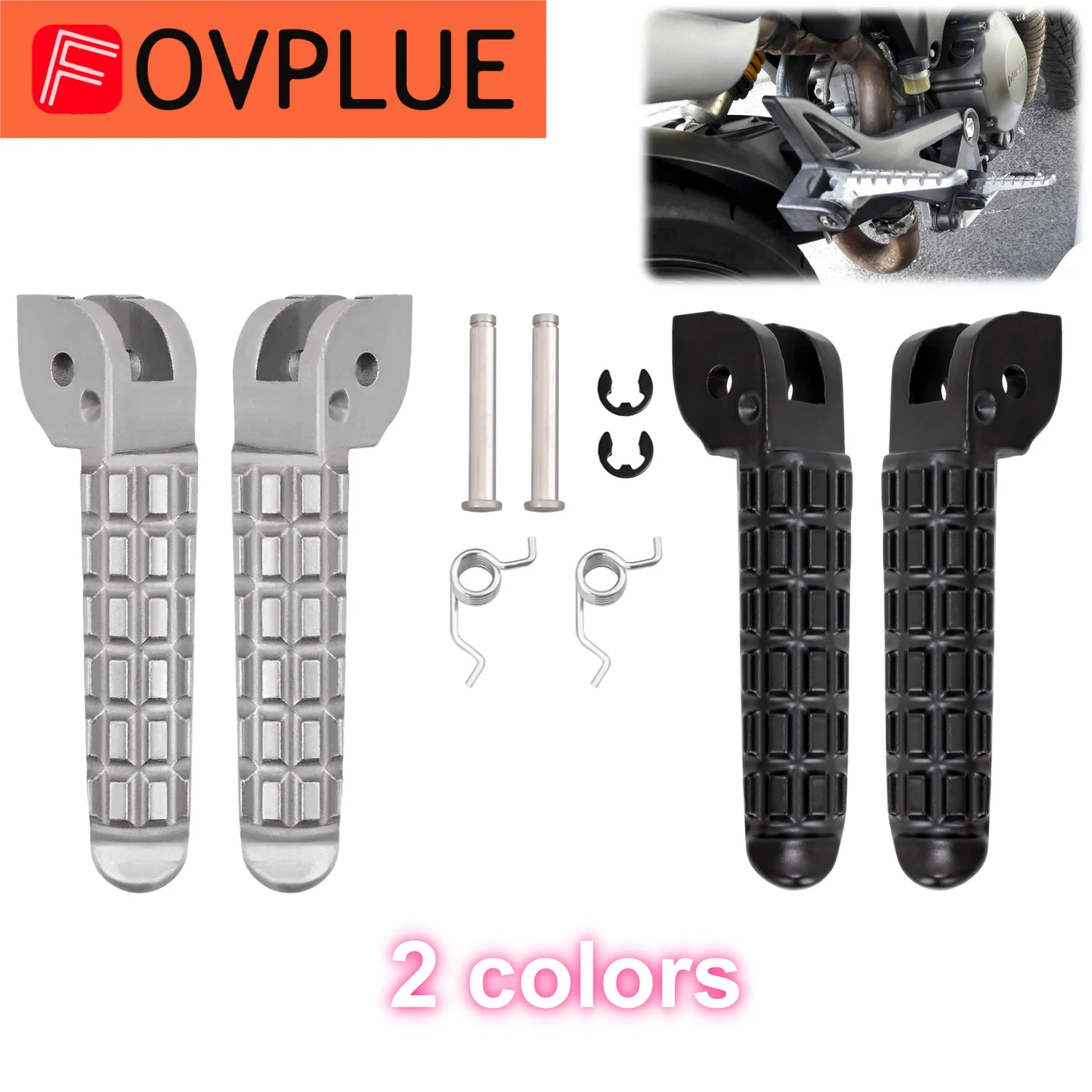Motorrad-Stützfußrasten-Set Vordere Fußrasten für Ducati SuperSport Scrambler Multistrada 1100 Monster 797 796 795 696 659