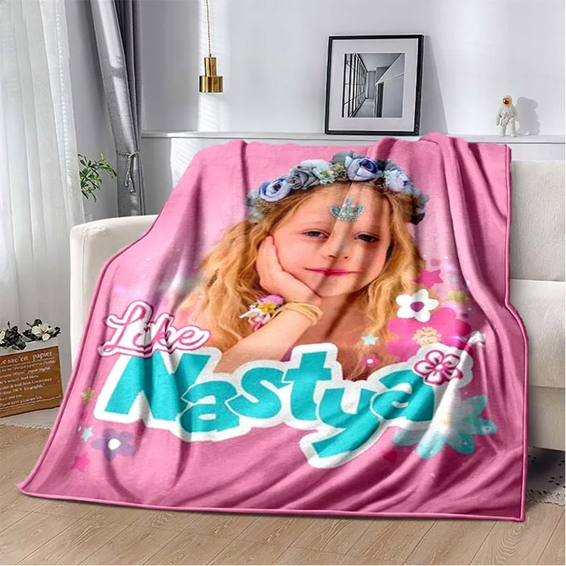 YouTuber Like Nastya Cartoon Blankets,Throw Blanket,for Bedroom Living Room Sofa Bed Office Car, Friend Brithday Gift