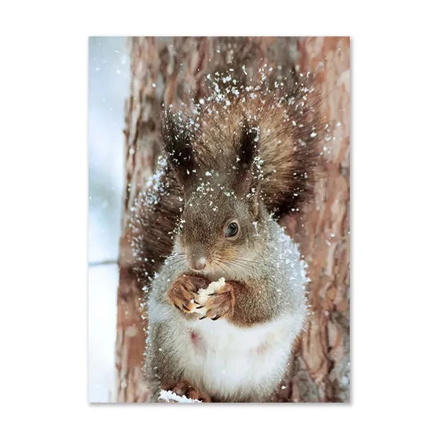 ملصق قماشي للكريسماس على شكل غزال الثلج ، مطبوعات فنية ، خشب البندق ، لوحات جدارية ، ملصقات جدارية لعيد الميلاد ، ديكور غرفة المعيشة ، هدية