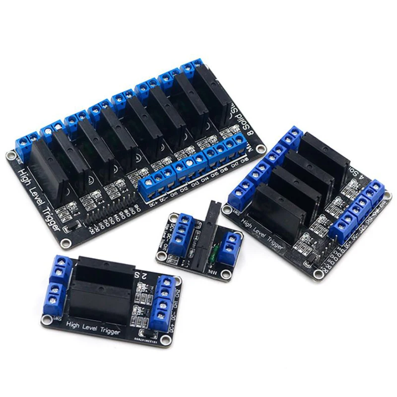 high quality 1 2 4 8 Channel 5V DC Relay Module Solid State High Low Level SSR AVR DSP for Arduino