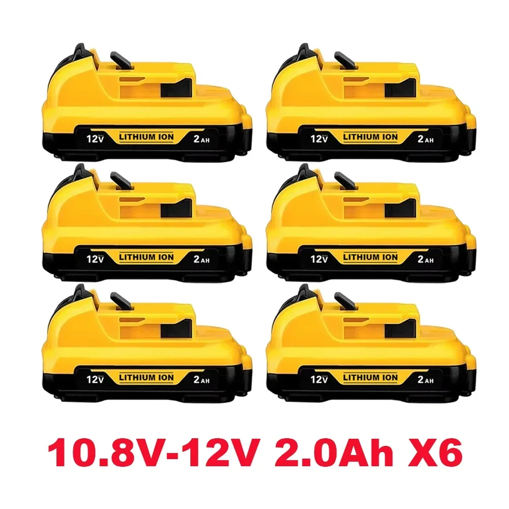 1-6Pack 10.8V/12V Replacement for Dewalt DCB120 Lithium-ion Batteries 12V 3.0Ah Battery DCB123 DCB125 DCD710 Power Tools Battery