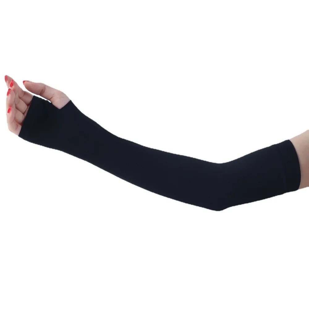 Summer silk Sleeve Cool Sleeve High Elastic Spring Summer Outdoor Riding Fingerless Fishing Custom Ice Silk Sleeve