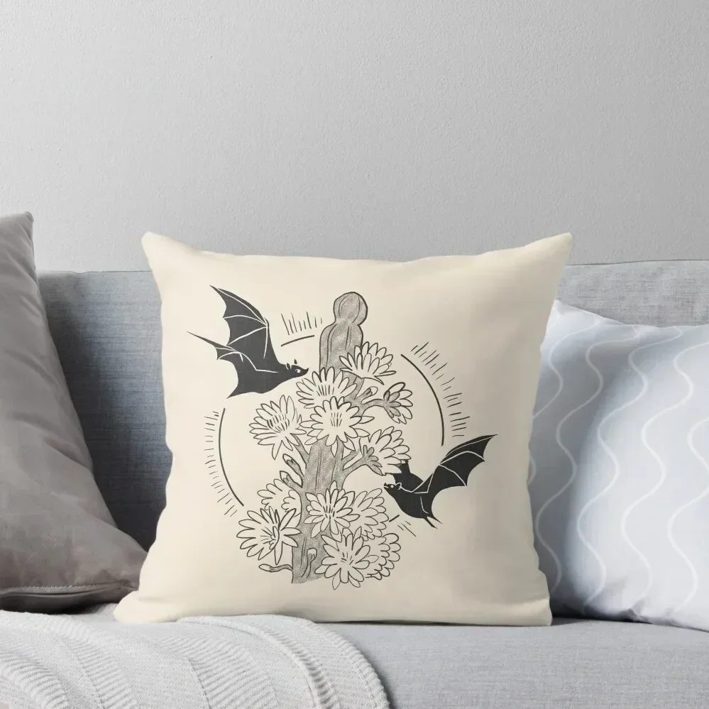 

Night Bloom - Bat Throw Pillow pillow cover christmas Christmas Pillows Pillow Decor Anime