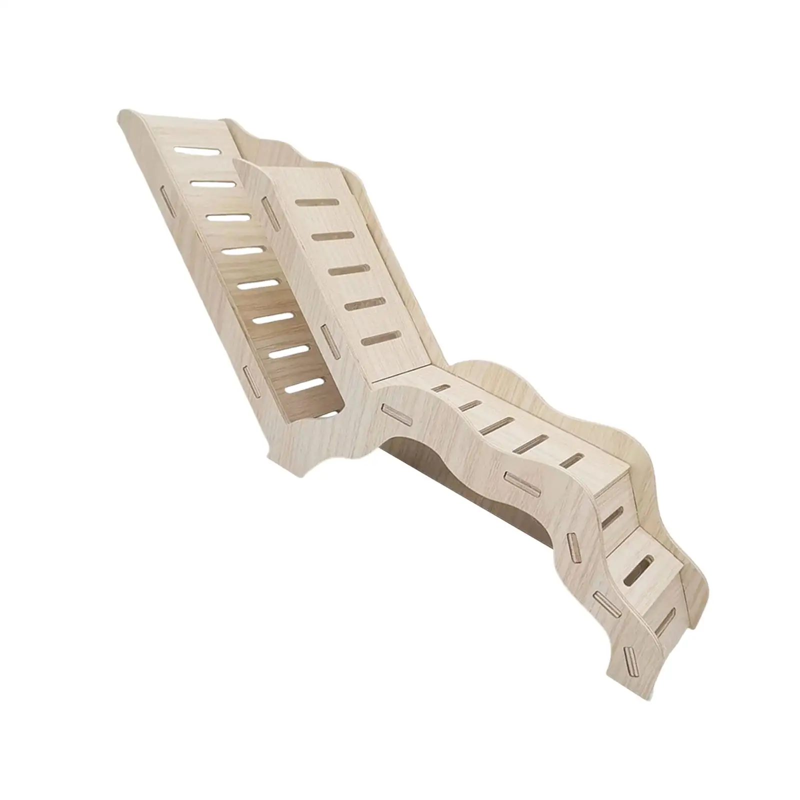 بيت الأزيز الخشبي للهامستر للجربليز 32 سم × 7 × 13 سم مع منحدر تسلق سلم