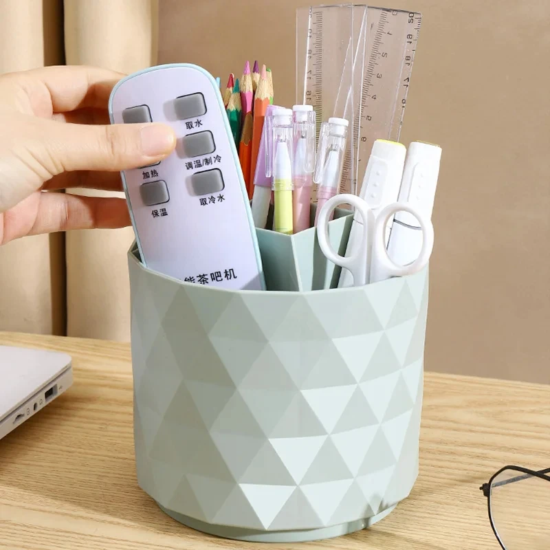 Rotatable Makeup Brush Storage Box Desktop Round Eyebrow Pencil Lipstick Holder Makeup Organizer Cosmetics Container Brush