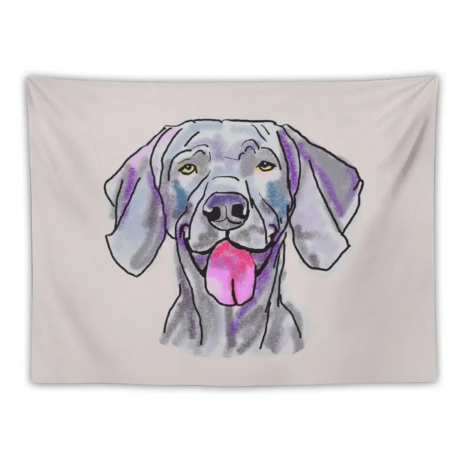 The happy Weimaraner Love of My Life Tapestry Home Decorating Wall Tapestries Tapestry