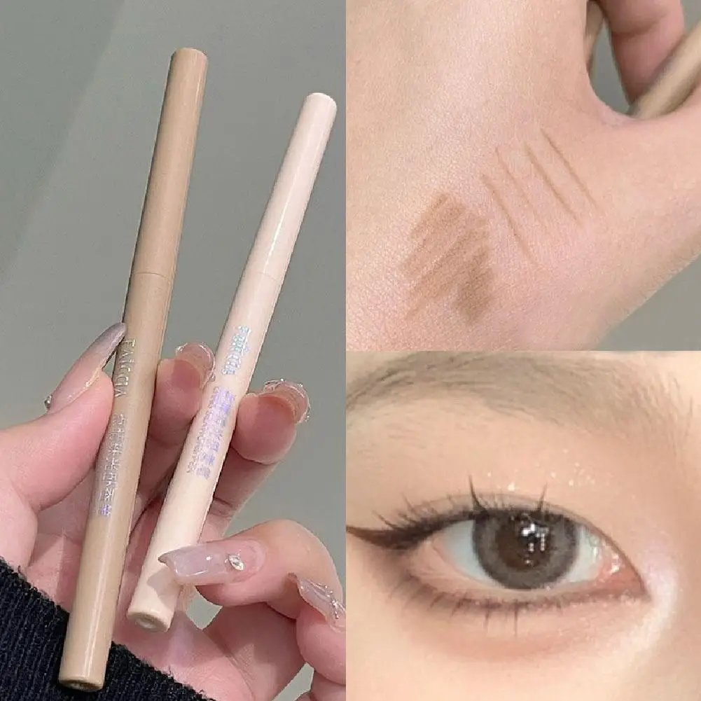 Uroczy Błyszczący Kredka do Eyelinerów z Jedwabną Owadką Matowa Wodoodporna Trwała Rozświetlacz Cień do Powiek Brokatowy Płynny Eyeliner Kredka do Oczu