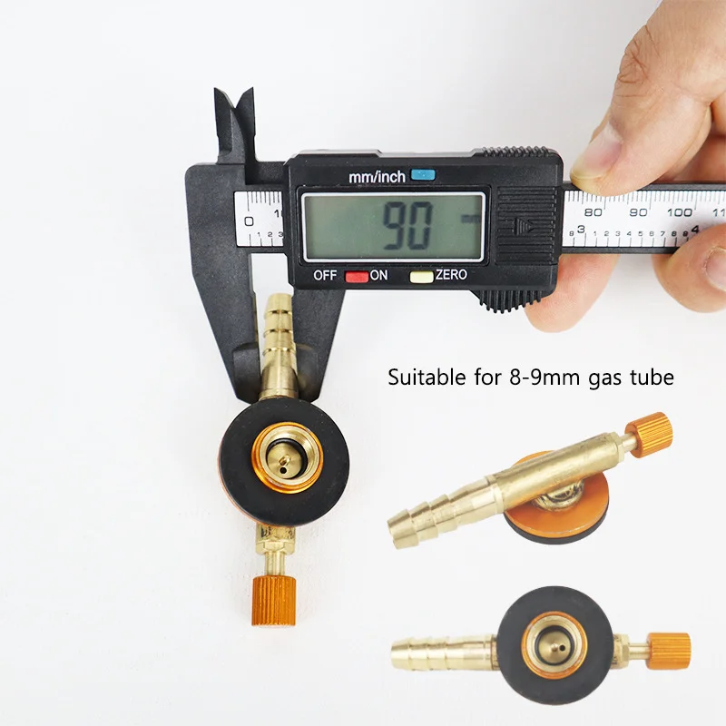 اسطوانة الملء تبديل صمام المعدات موصل التخييم موقد غاز النحاس التبديل شحن صمام قابل للنفخ محول