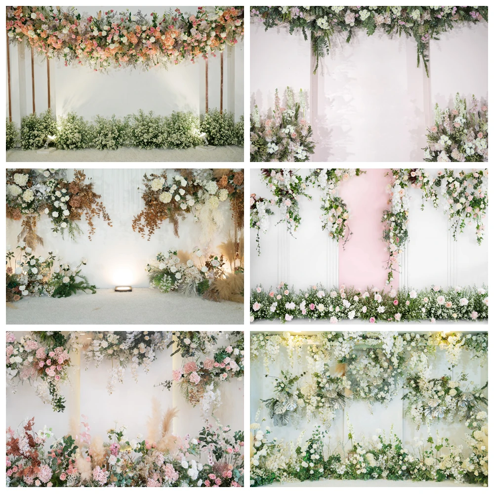 

Photography Background White Room Floral Wall Adult Birthday Wedding Maternity Art Portrait Decor Backdrop Photo Studio