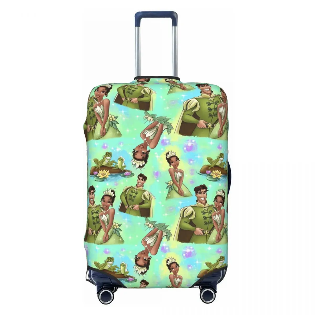 

Custom The Princess Cartoon And The Frog Luggage Cover Fashion Suitcase Protector Covers Suit For 18-32 inch