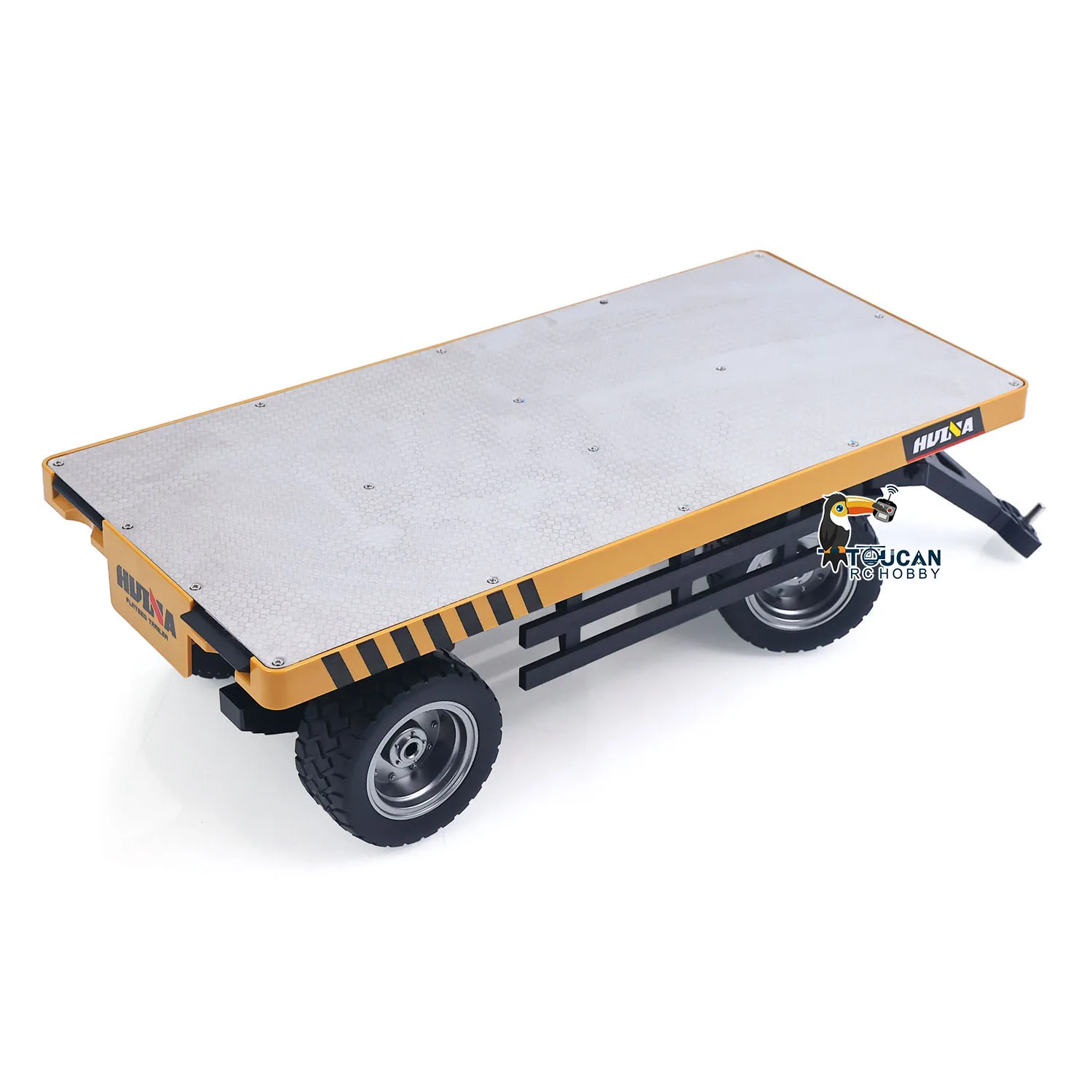 HUINA 1/10 1578 2Axle Flatbed Trailer Manual Lifting Tail Board For 1/14 Electric Remote Control Forklift Light Sound System Toy - view 4