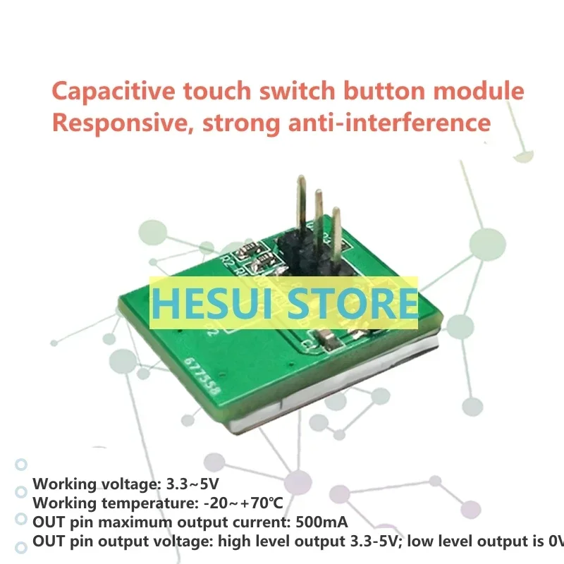 Capacitive touch switch key module 3.3-5V responsive and anti-interference strong