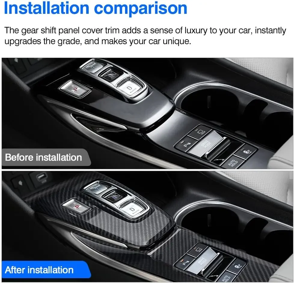 Car Center Console Gear Shift Panel Cover Trim Sticker for Hyundai Sonata DN8 SE/SEL Plus/Limited/N Line Accessories 2020-2023 - Image 3