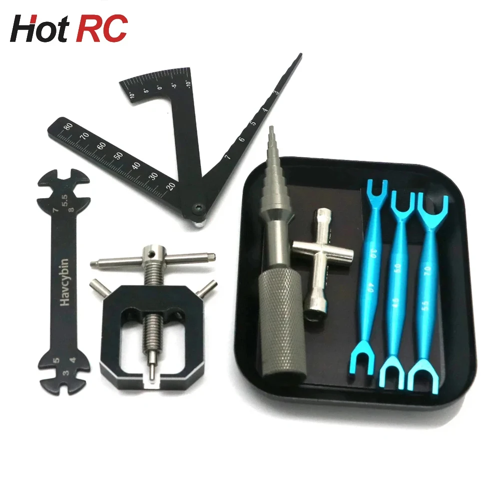 

Universal RC Tools Hexagonal Cross Wrench Sleeve Screw Tray Spanner Open End Wrenches Set For RC Car Drone Boat