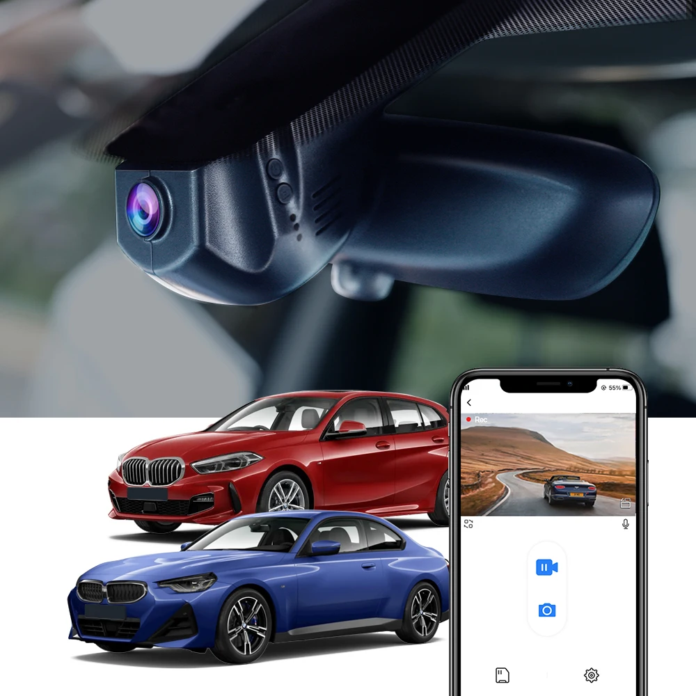 4K Dash Cam for BMW 1 Series (F40 F20 F21) 2 Series(G42 F22 F23), Fitcamx 2160P Car DVR WIFI Connection APP Control Easy to Use