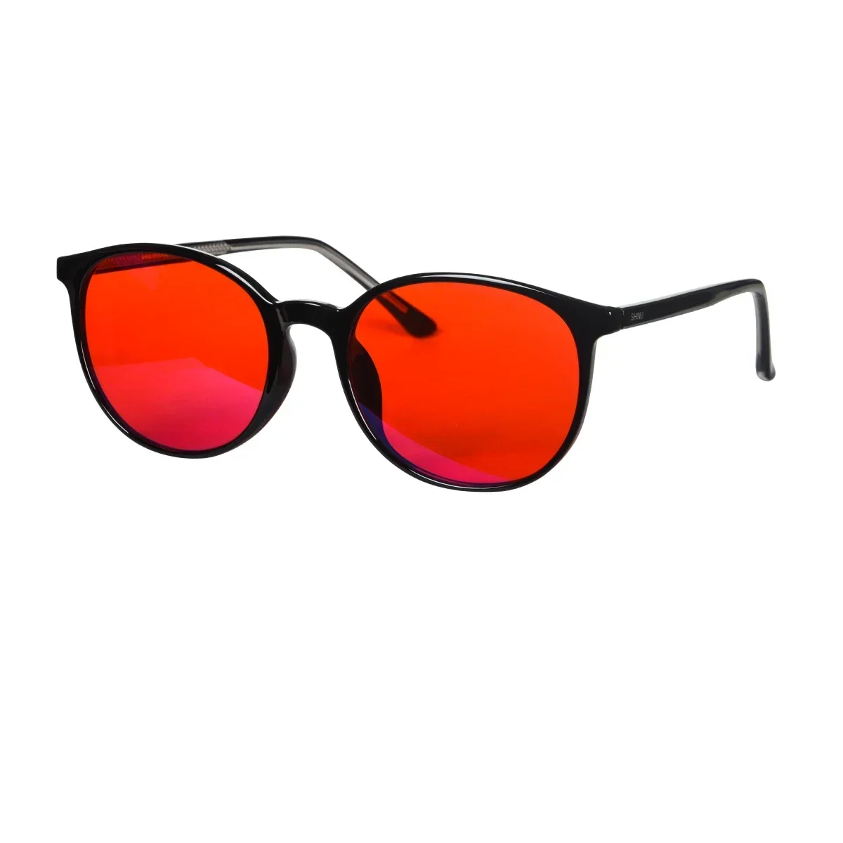 SHINU red glasses red blue light glasses for better sleep blue light blocking glasses orange lenses Tr90 eyewear women custom