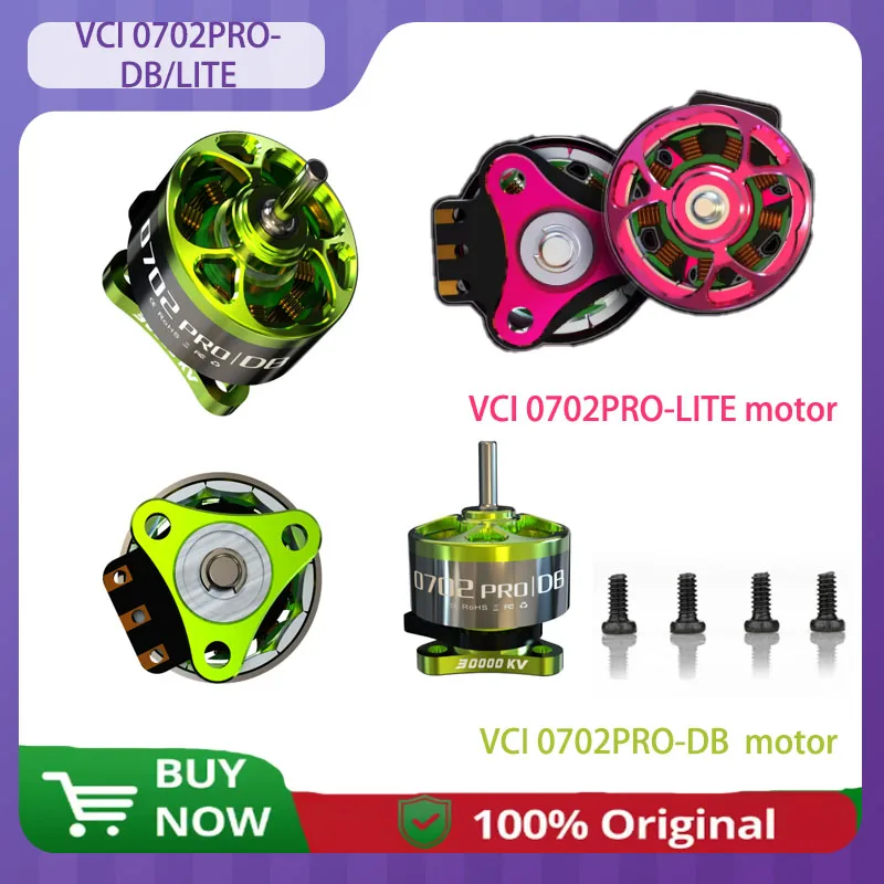 

VCI 0702PRO-DB/LITE 23000KV/27000KV/30000KV Бесщеточный двигатель Двойные шарикоподшипники Низкое сопротивление и ударопрочность Двигатель 6S