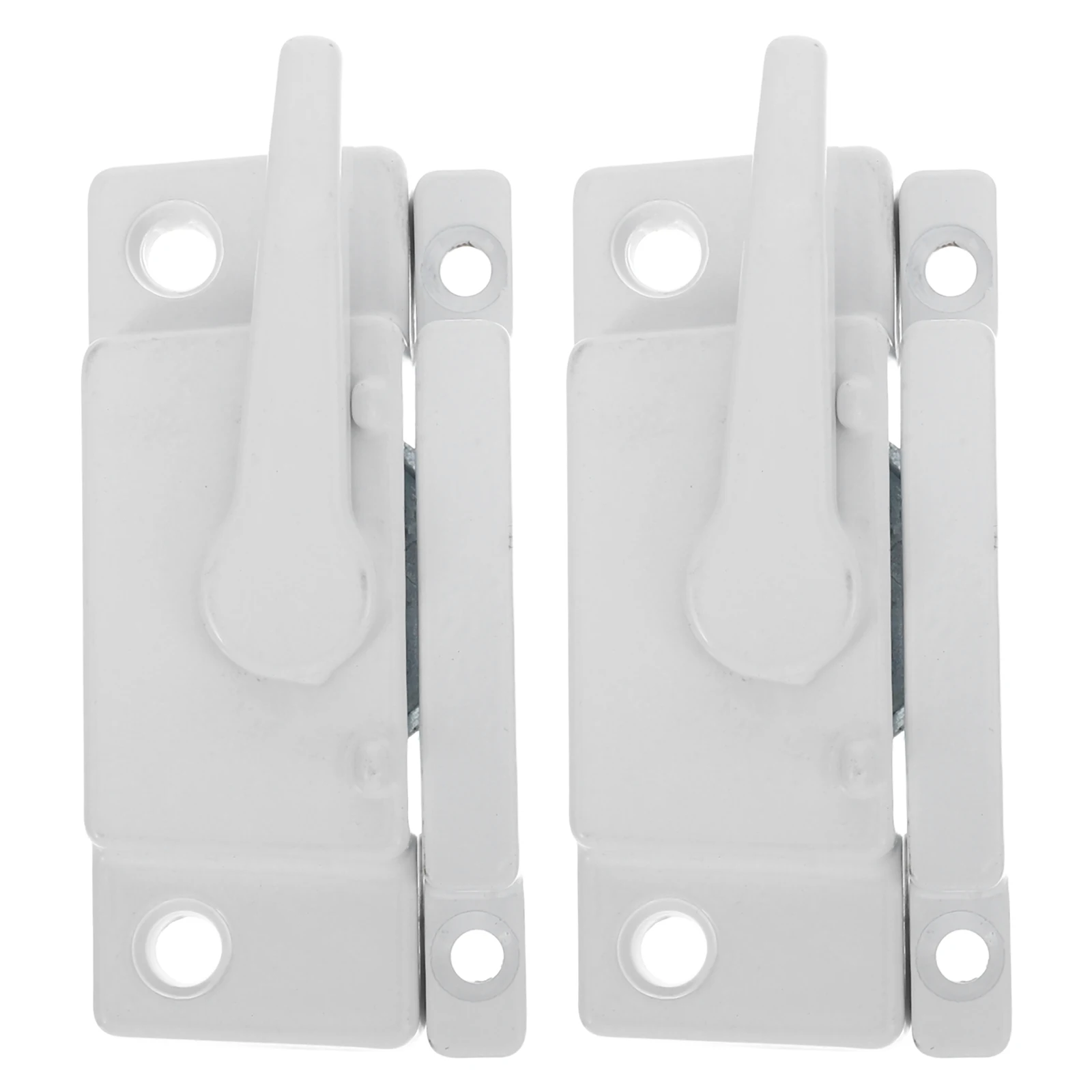 

2 Pair Plastic Steel Door Window Locks White Side Hole Sliding Fixed Compatible Universal Old Style Doors Windows