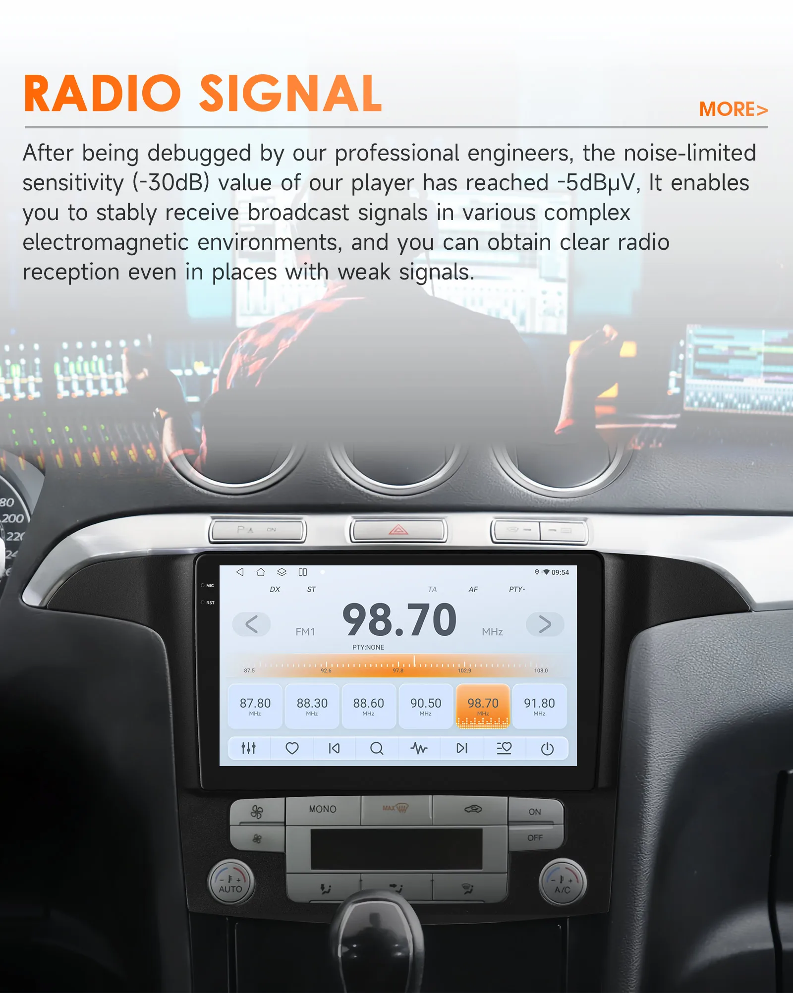 Hizpo 9" 2 Din Android Auto Radio for Ford S-Max S Max 2007 - 2015 Auto AC CarPlay 4G Car Multimedia GPS 2 Din Autoradio 6115 RDS