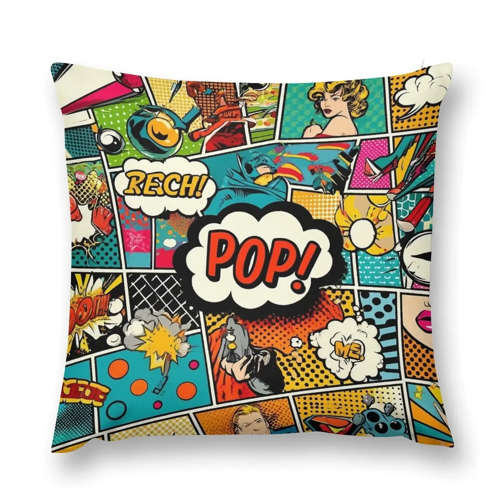 Vibrant Pop Art Pillow Throw Pillow Cushion Cover Cushions For Sofa Sofas Covers pillows decor home pillow