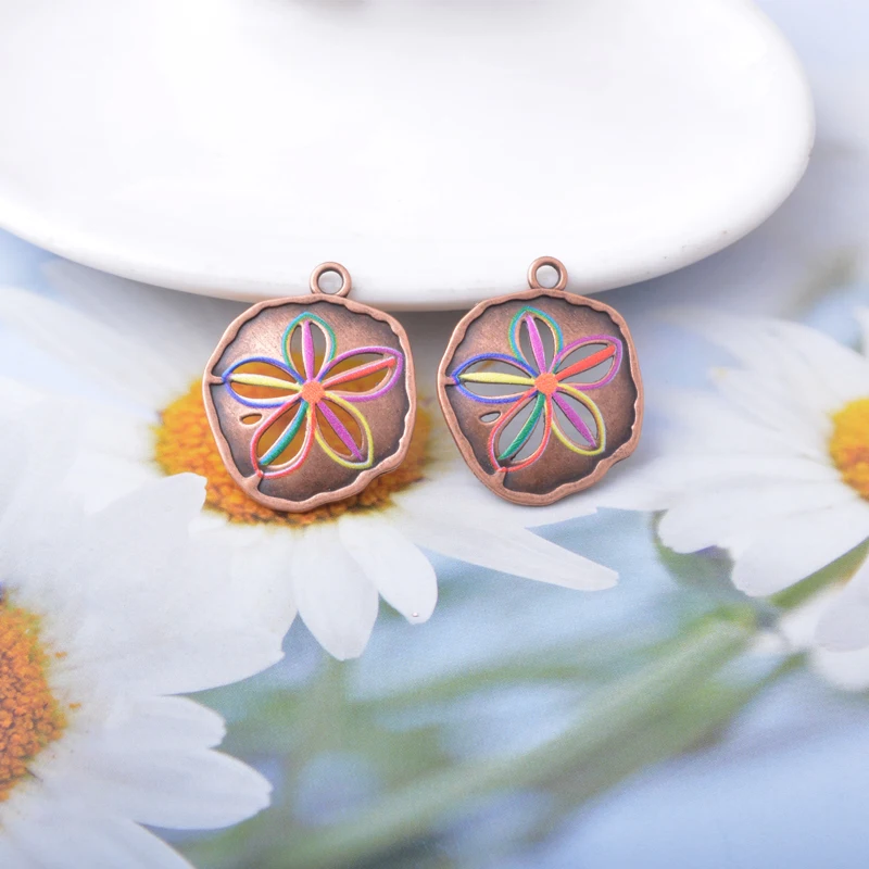 12 Stück/Set Legierung Bunte Anhänger Schmuckzubehör Boho Taschenanhänger DIY Damen Ohrringe Herstellung – Detail 9
