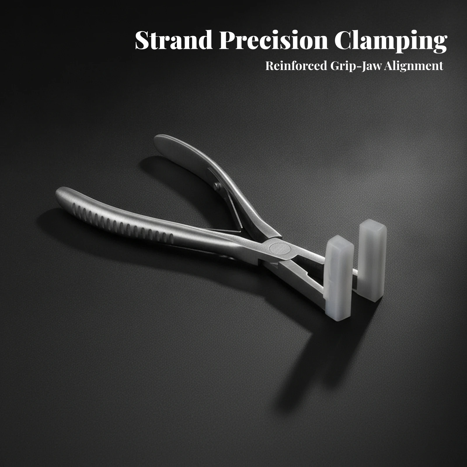 Hair Extension Pliers Stainless Steel Hair Extension Clamping Pliers Non-Slip Curved for Salon Professionals, Home Styling