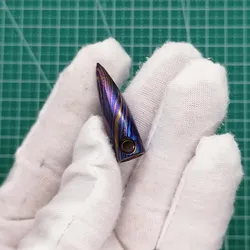 1 Piece Titanium Damascus Timascus Bullet Pendant