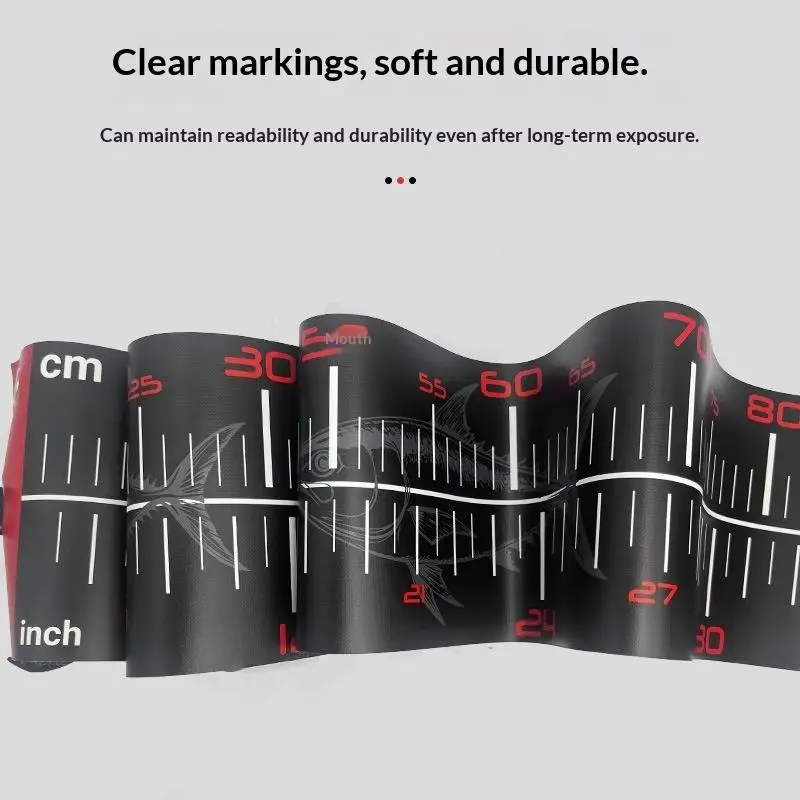 Wasserdichtes Fischmaßband, faltbar, Anti-Curl PVC, Angelzubehör, Werkzeug