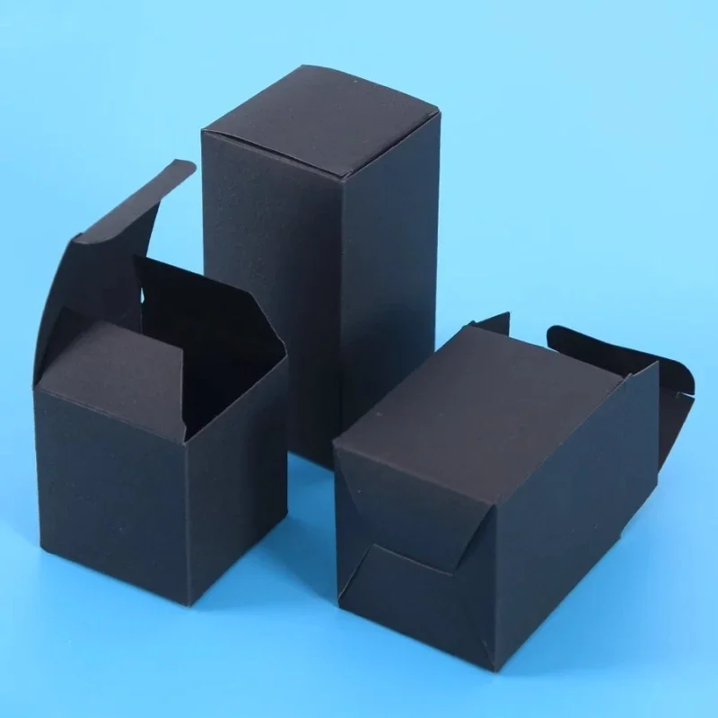 กล่องกระดาษการ์ด Pape กระดาษคราฟท์3 X3 5 X5 6 X6 7 X7 8x8ถึง10 X10 DIY กล่องบรรจุภัณฑ์3สี350gsm สีดำสีขาวสีน้ำตาล