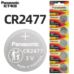 Panasonic 2-50PCS CR2477 Button Battery 3V Lithium Battery Instrument Meter Imported Digital Tire Pressure Monitor Intelligent