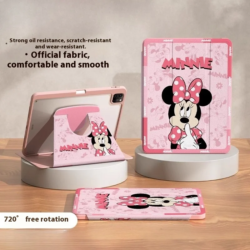

Чехол MINISO с Микки и Минни для iPad Funda iPad Air 3 4 5 Mini 6 7, защитный чехол-подставка Pro 4 5 11 дюймов, 10-го 11-го поколения, чехол для планшета