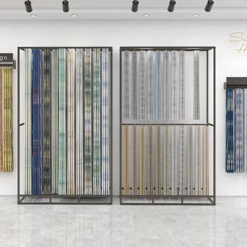 Curtain shop large display rack high-end exhibition hall exhibition home textile fabric elevator large sample rack