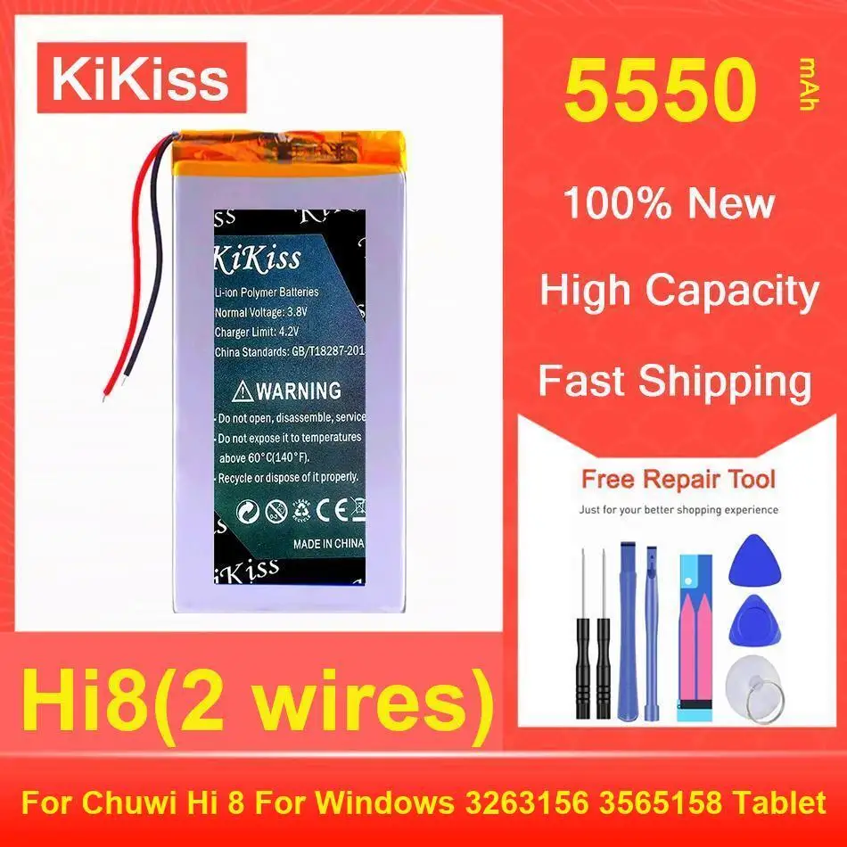

Hi8(2 Wires) Li-Ion Battery For 8" Chuwi Hi8 Windows Tablet 3263156 3565158