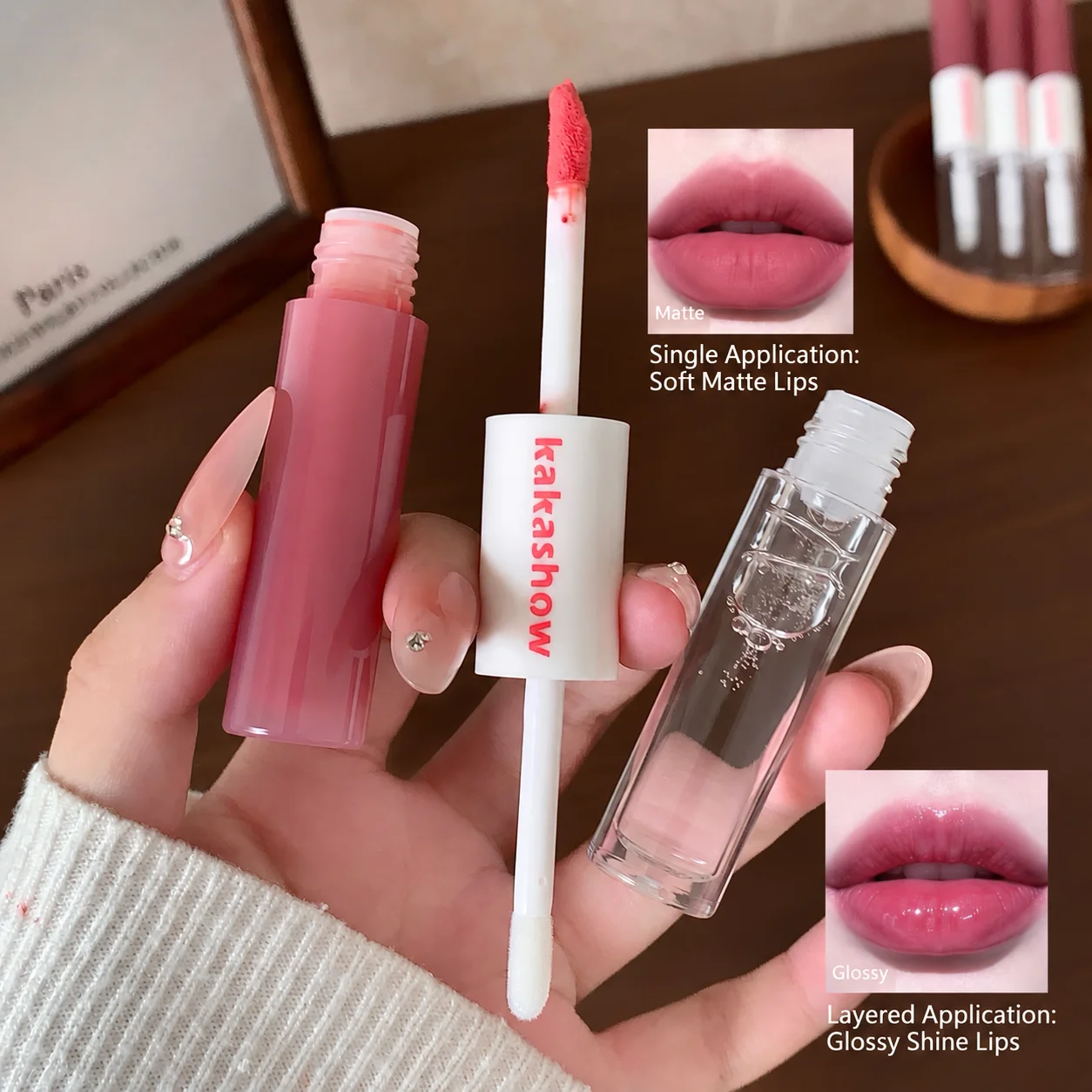 kakashow 2in1 ダブルエンド リップティント マ - Matte Velvet Lip Tint Long Lasting のレビューと価格