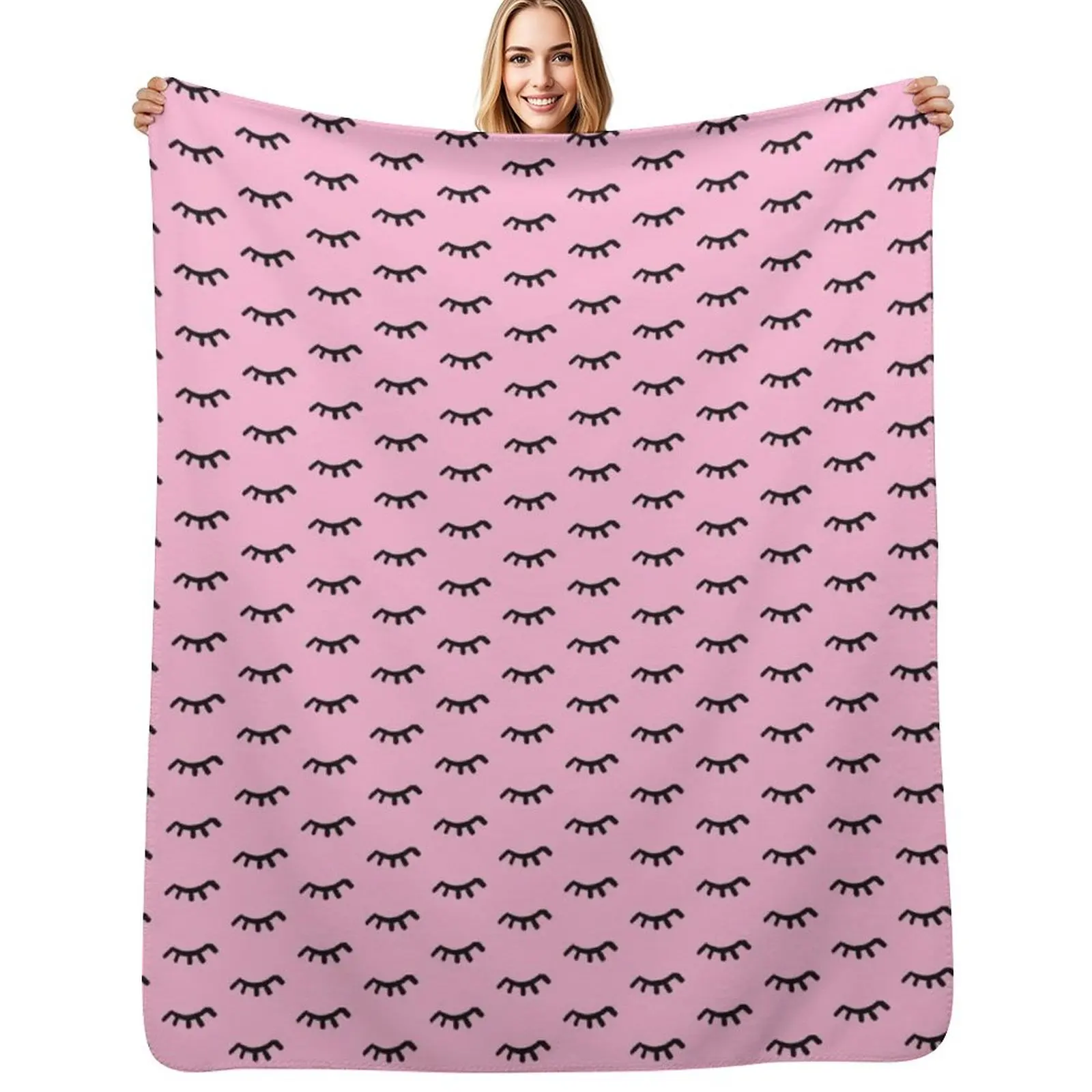 

Eyelashes Throw Blanket Warm Comfortable Blanket Gift for Parents Friends