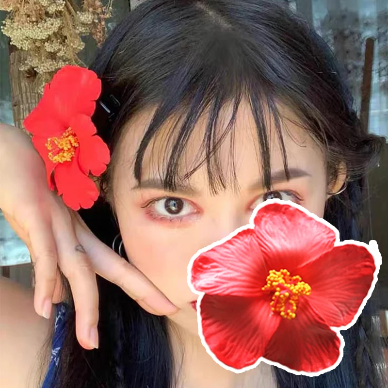 Pinza de pelo de orquídeas de flores hawaianas para mujer y niña, horquillas de flores artificiales, accesorios para el cabello para fiesta de boda, regalos bonitos