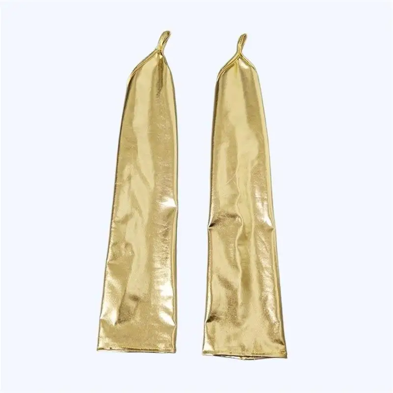 

39BD Stretchy Glossy Long Gloves With Soft Lining 48cm Length For Dance Performances And Classical Fashion