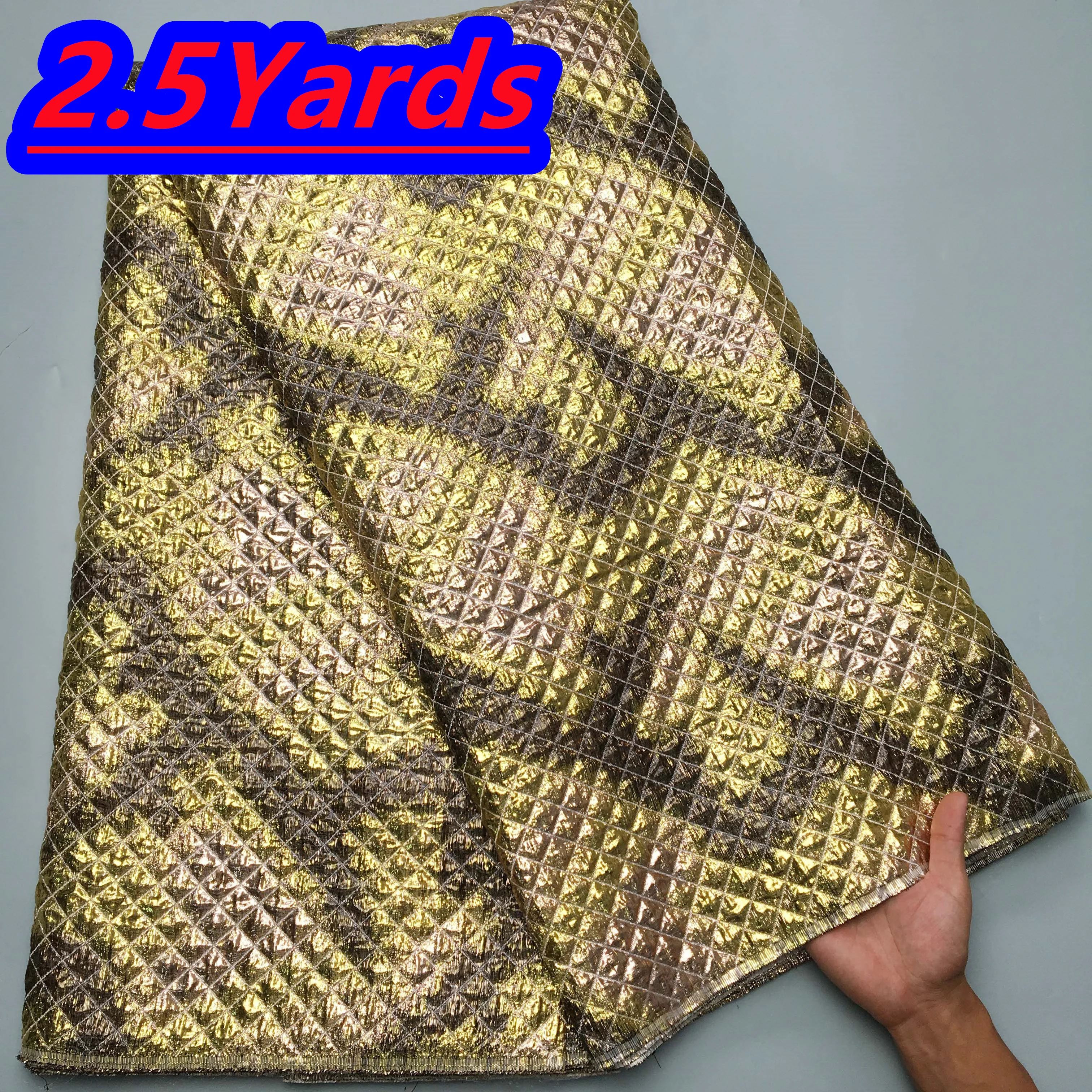 アフリカのブロケードジャカードレース生地高品質25ヤード金箔2026ナイジェリアオーガンザチュールレース生地女性用ドレス縫製用