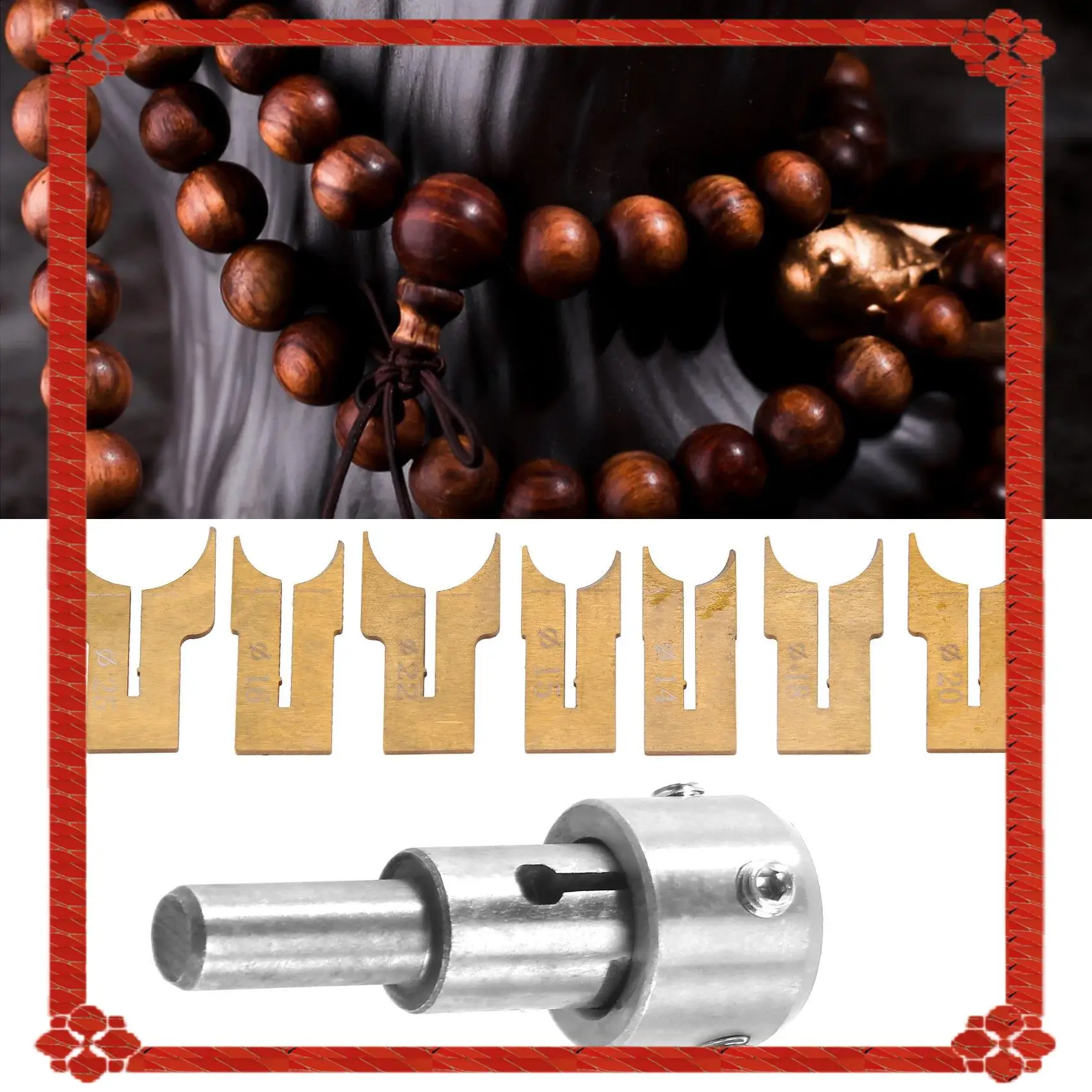 

24-Hour Delivery Wooden Beads Drill Bit Ball Blade Milling Cutter Set 24Pcs Cemented Carbide Spherical Buddha Beads Woodworking
