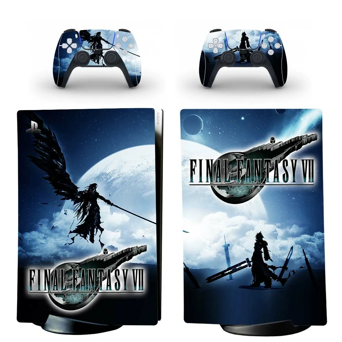 Final Fantasy Game PS5 Digital Skin Sticker Decal Cover for Console and 2 Controllers Vinyl Skins