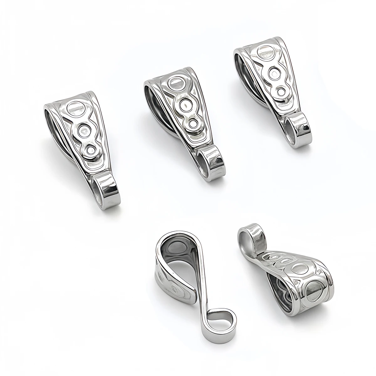 10-30 Stück Edelstahl-Anhängerhaken, Verbindungsstücke, Verschlüsse 6x16mm, Halsketten-Anhängerclips, Zubehör für die Schmuckherstellung – Detail 3