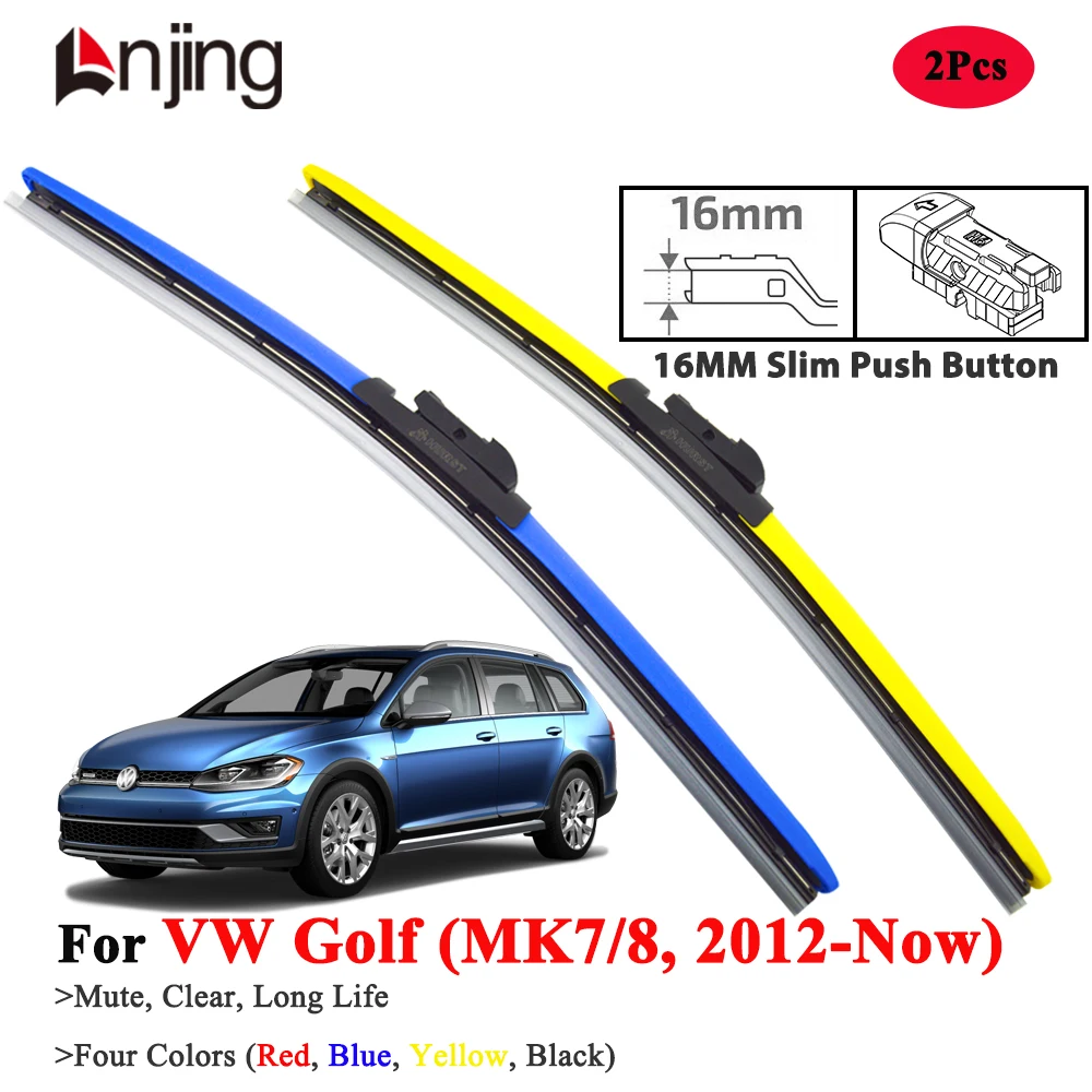 

LNJING Colorful Wiper Blades For VW Volkswagen Golf Alltrack Variant 7 8 2012-Now