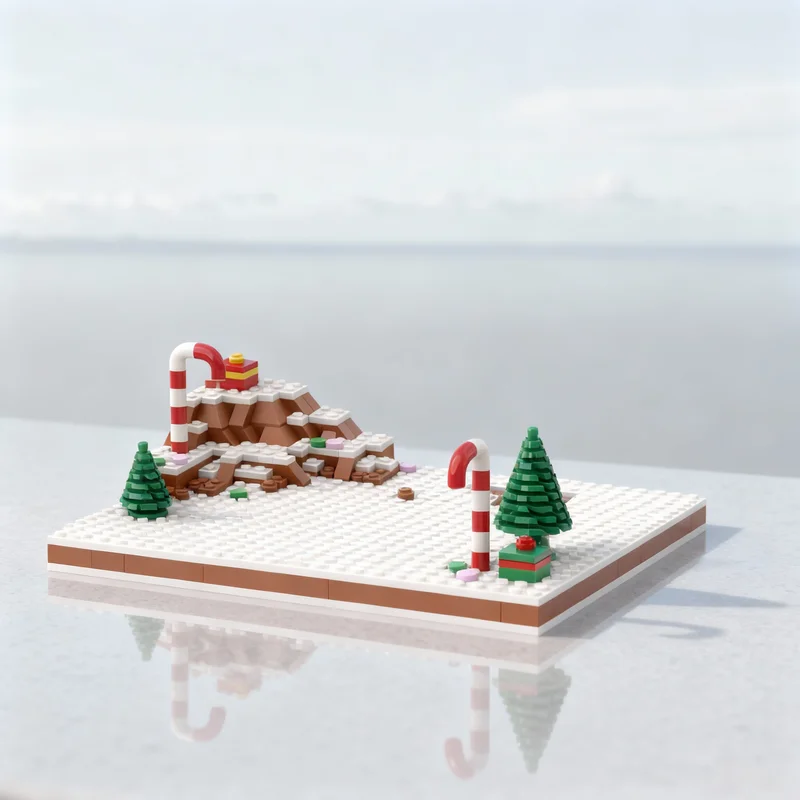 

210 деталей MOC: Зимняя Звездная Битва, конструктор, рождественский подарок, креативная игрушка для самостоятельной сборки, развивающий конструктор