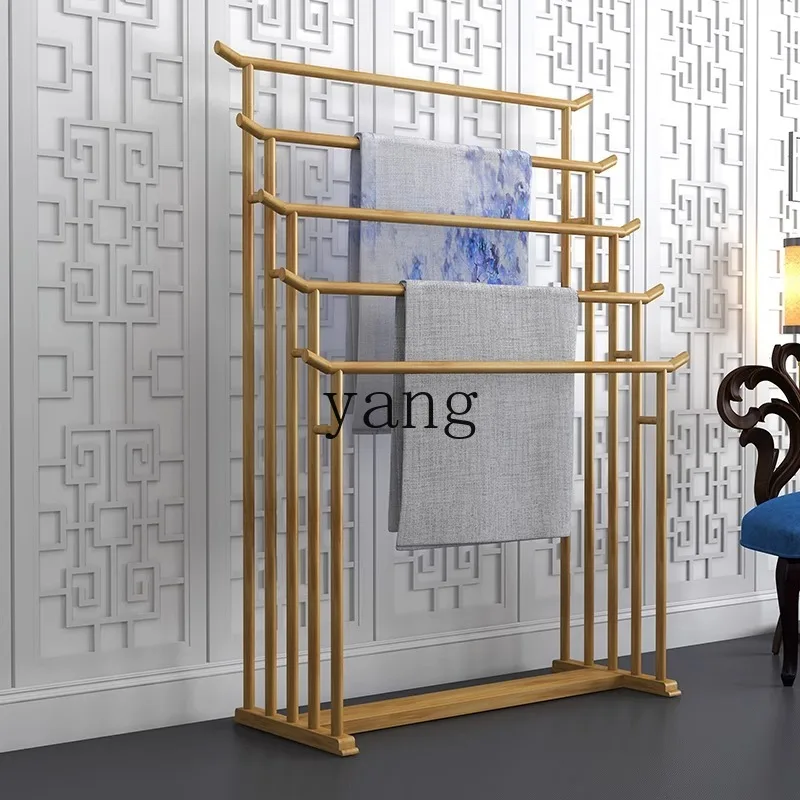 LMM solid wood scarf rack floor-to-ceiling multi-layer Chinese display rack
