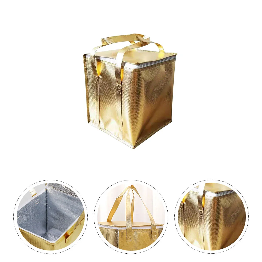 

Food Warm Insulated Delivery Bag Convenient Cake Car Enduring Easy-to-store Thermal Take Non-woven Fabric